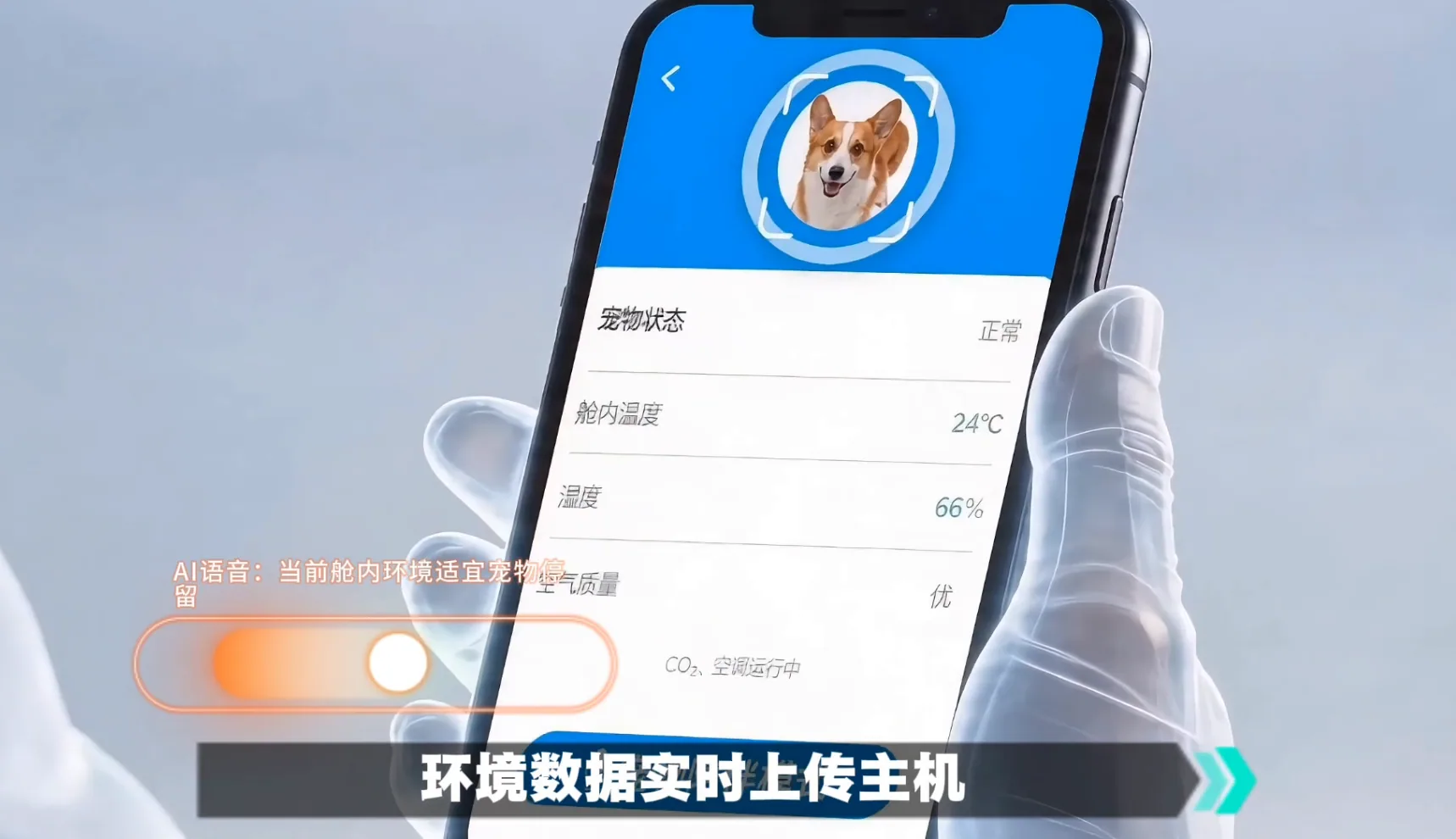 Pet Guard Mode mobile status interface