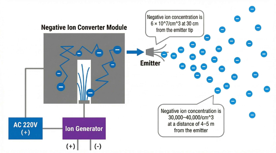 Negative Ion Principle Diagram